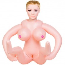 Надувная секс-кукла с реалистичной головой и поднятыми ножками из коллекции Play Dolls-X от ToyFa, цвет телесный, 117015, 2 м., со скидкой
