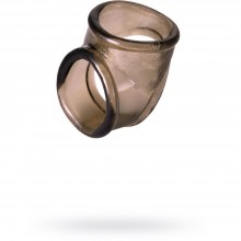Дымчатое эрекционное кольцо с фиксацией мошонки из серии Xlover от ToyFa, цвет серый, 748031, со скидкой