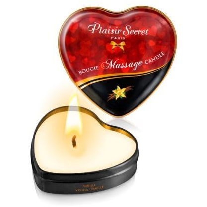 Массажная свеча с ароматом ванили «Bougie Massage Candle» от Plaisirs Secrets, объем 35 мл, 826062, бренд Plaisir Secret, 35 мл.