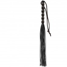 Черная мини-плеть с резиновыми хвостами «Rubber Mini Whip», Blush Novelties 520009, из материала TPR, коллекция Guilty Pleasure, длина 22 см.