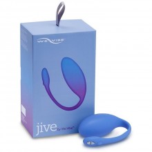 Силиконовое виброяйцо со смарт-управлением «Jive» от компании We-Vibe, цвет синий, WV-Jive-Blue, длина 9.2 см.