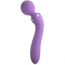 Двусторонний женский вибростимулятор для массажа эрогенных зон из серии Fantasy For Her - «Flexible Please» от компании PipeDream, цвет фиолетовый, 4940-12 PD, длина 20 см., со скидкой