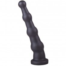 Анальный стимулятор с изгибом, цвет черный, Lovetoy 427203, бренд LoveToy А-Полимер, из материала ПВХ, длина 20.5 см.