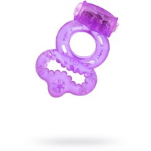 Фиолетовое виброкольцо с подхватом, Toyfa 818037-4, длина 5 см.
