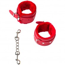 Красные наручники «Party Hard Calm» с мехом, Lola Games 1097-02lola, длина 31 см., со скидкой