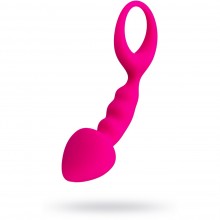Розовая анальная втулка «Bong» с широким кончиком, рабочая длина 8 см, Toyfa 357029, из материала Силикон, цвет Розовый, длина 12.5 см.