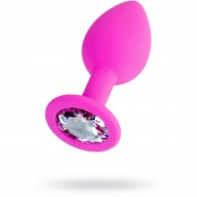 Анальная втулка «ToDo by Toyfa Brilliant» маленького размера, розовая, рабочая длина 6 см, Toyfa 357034, из материала Силикон, цвет Розовый, длина 7 см.
