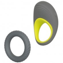 Набор серых эрекционных колец «Link Up Edge», внутренний диаметр 3.75 см, California Exotic Novelties SE-1350-00-3, бренд CalExotics, длина 9 см.
