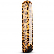 Мощная вибропуля «Nayo» леопардового цвета в стильной косметичке, перезаряжаемая, EDC Wholesale PAN003, из материала Пластик АБС, коллекция Panthra, длина 9 см.