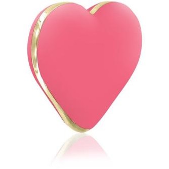 Вибратор-сердце «Heart Vibe» в подарочной упаковке, коралловый, Rianne S E26356, из материала Силикон, длина 5 см.