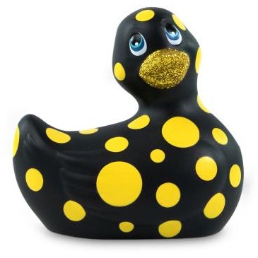 Вибратор-уточка «I Rub My Duckie 2.0», черно-желтый, Big Teaze Toys E29011, из материала ПВХ, длина 7.5 см., со скидкой