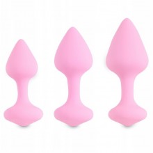 Набор анальных плагов «Bibi Butt Plug Set» цвет розовый, FeelzToys FLZ-E27864, длина 9.7 см., со скидкой