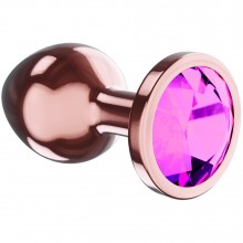 Анальная пробка «Diamond Quartz Shine», размер S, цвет розовое золото, Lola Toys 4023-01lola, из материала Металл, длина 7.2 см., со скидкой