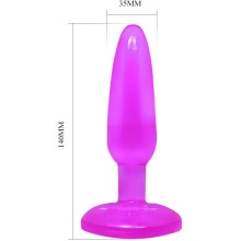 Фиолетовая анальная втулка «Butt plug», Baile BI-017001-0603, из материала Силикон, длина 14 см.