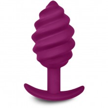Витая силиконовая анальная пробка для ношения, цвет фиолетовый, Gvibe FT10585, бренд G-Vibe, длина 10.5 см.