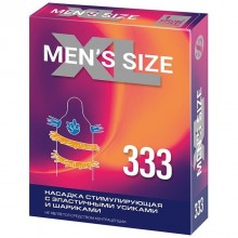 Одноразовая стимулирующая насадка «Men Size XL 333» с эластичными усиками, 1 шт, Sitabella 1445, бренд СК-Визит, из материала Латекс, длина 19 см.