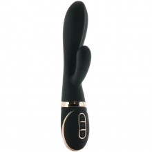 Вибратор-кролик «Dual Stim Rabbit Vibrator», цвет черный, Fredericks Of Hollywood FOH-012BLK, из материала Силикон, диаметр 4 см.