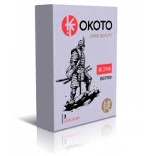Презервативы «Okoto Dotted» с точечной поверхностью и продлевающим эффектом, 3 шт, СК-Визит Ситабелла 1466, длина 18 см.