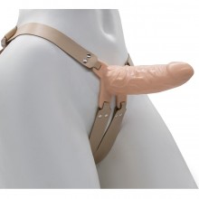 Мужской пустотелый фаллопротез «Men Style» на ремешках, цвет телесный, Биоклон 740703, бренд LoveToy А-Полимер, длина 15.5 см.