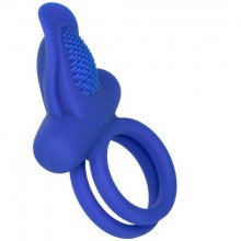 Перезарежаемое эрекционное кольцо «Dual Pleaser Enhancer», цвет синий, California Exotic Novelties SE-1843-15-3, бренд CalExotics, длина 12.75 см., со скидкой