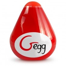 Мастурбатор яйцо с 3D рельефом «Gegg Red», цвет красный, Gvibe FT10554R, бренд G-Vibe, из материала TPE, длина 6.5 см.