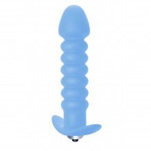 Голубая анальная вибропробка «Twisted Anal Plug», общая длина 13 см, 5007-02lola, бренд Lola Games, коллекция First Time by Lola, длина 13 см.