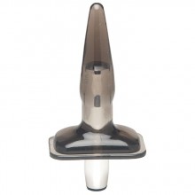 Анальная вибровтулка «Purrfect Plug Smoke», цвет серый, Dream Toys 20038, длина 9.5 см.
