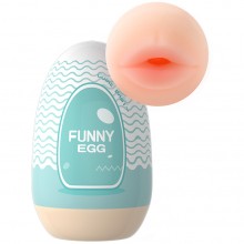Мастурбатор-яйцо «Funny Egg» ротик, Eroticon 92373-5, из материала Силикон, длина 9 см.