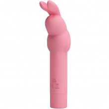 Вибростимулятор в форме кролика «Gerardo», цвет розовый, BI-300008, коллекция Pretty Love, длина 13.6 см.