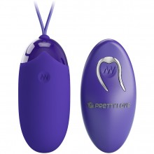 Вибростимулятор-яйцо «Berger-Youth Pretty Love» с дистанционным пультом, цвет фиолетовый, материал силикон, Baile BI-014362WL, длина 7.5 см.