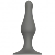 Серый удлиненный анальный стимулятор «Silicone Plug With Suction Cup», Dream Toys 21458, длина 10.3 см.