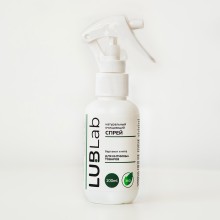 Натуральный очищающий эко-спрей для интимных товаров «LUBLab» с ароматом бергамота и мяты, LBB-019, бренд Fame Brands Cosmetics, из материала Глицериновая основа, 100 мл.