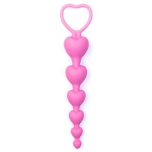 Розовая анальная цепочка-елочка «Оки-Чпоки», общая длина 18.5 см., 9877468, длина 18.5 см.