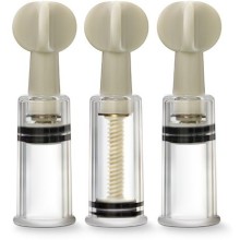 Набор из 3 вакуумных стимуляторов «Clit And Nipple Twist Suckers», Temptasia BL-39991, длина 5.5 см.