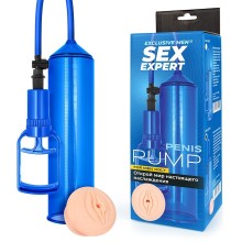 Помпа вакуумная «Penis Pump» с насадкой, цвет черный, Sex expert sem-55276