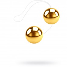 Вагинальные шарики «Vibratone» от компании Gopaldas, цвет золотой, 50482, из материала Пластик АБС, диаметр 3.5 см.