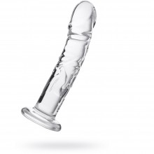 Стеклянный фаллос в виде члена для анальной или вагинальной стимуляции, рабочая длина 18 см, минимальный диаметр 3 см, Sexus Glass 912176, длина 19.5 см., со скидкой
