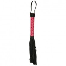 БДСМ плеть «Passionate Flogger», цвет ручки розовый, EK-3106, бренд Aphrodisia, из материала ПВХ
