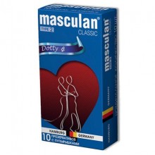 Masculan «Classic Dotty Type 2» презервативы с пупырышками 3 шт., длина 19 см.