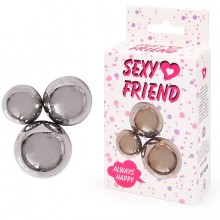Металлические вагинальные шарики без шнурка, SF-70162, бренд Sexy Friend, диаметр 2.5 см.