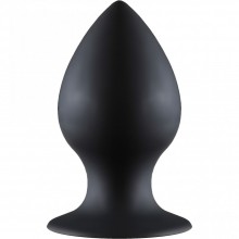 Анальная пробка «Thick Anal Plug Large» на присоске, цвет черный, Lola Toys 4209-01Lola, из материала Силикон, коллекция Backdoor Black Edition, длина 11.5 см.
