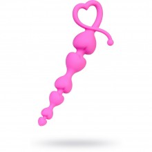 Силиконовая розовая анальная цепочка ToDo by Toyfa Sweety, длина 18.5 см, диаметр 3.1 см, 356001, длина 18.5 см., со скидкой