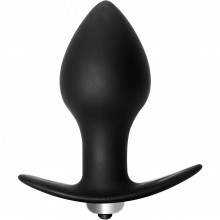 Вибрирующая анальная пробка для ношения «Bulb Anal Plug Black», цвет черный, Lola Toys 5006-03Lola, из материала Силикон, длина 10 см.
