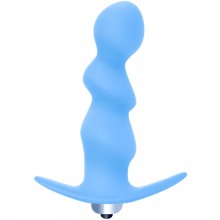 Спиральная анальная втулка «First Time Spiral Anal Plug» с вибрацией, цвет синий, Lola Toys 5008-02lola, бренд Lola Games, коллекция First Time by Lola, длина 12 см.