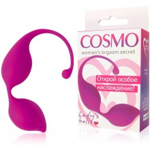 Классические вагинальные шарики Cosmo, цвет розовый, диаметр 30 мм, CSM-23005, из материала Силикон, диаметр 3 см.