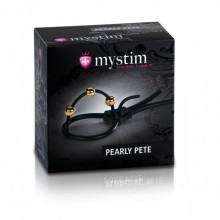 Mystim «Pearly Pete» электросбруя на головку пениса с тремя шариками-электродами, из материала Силикон, длина 14 см.