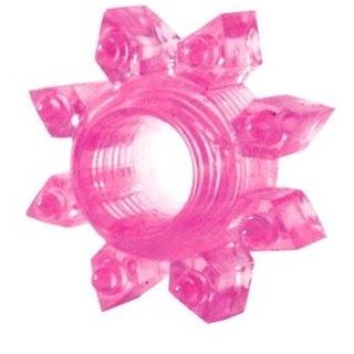 Эрекционное кольцо «Erowoman-Eroman Cockring Star», цвет розовый, Bior Toys EE-10119, из материала TPR, длина 4 см.