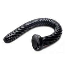 Спиралевидный подвижный анальный стимулятор-змея «Hosed 19 Inch Spiral Anal Snake», цвет черный, Tom of Finland AF505, длина 50.8 см.
