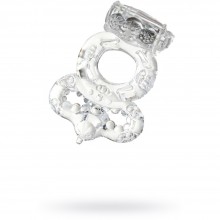 Оригинальное виброкольцо «Vibrating Ring 818037-1», цвет прозрачный, диаметр 2 см, ToyFa 818037-1, из материала ПВХ, диаметр 2 см.